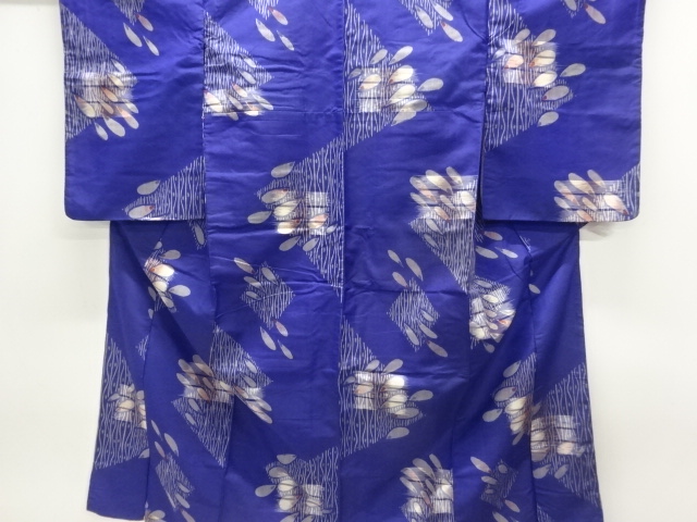 JAPANESE KIMONO / ANTIQUE KIMONO / TAISHO ROMAN STYLE / MEISEN / WOVEN ABSTRACT
